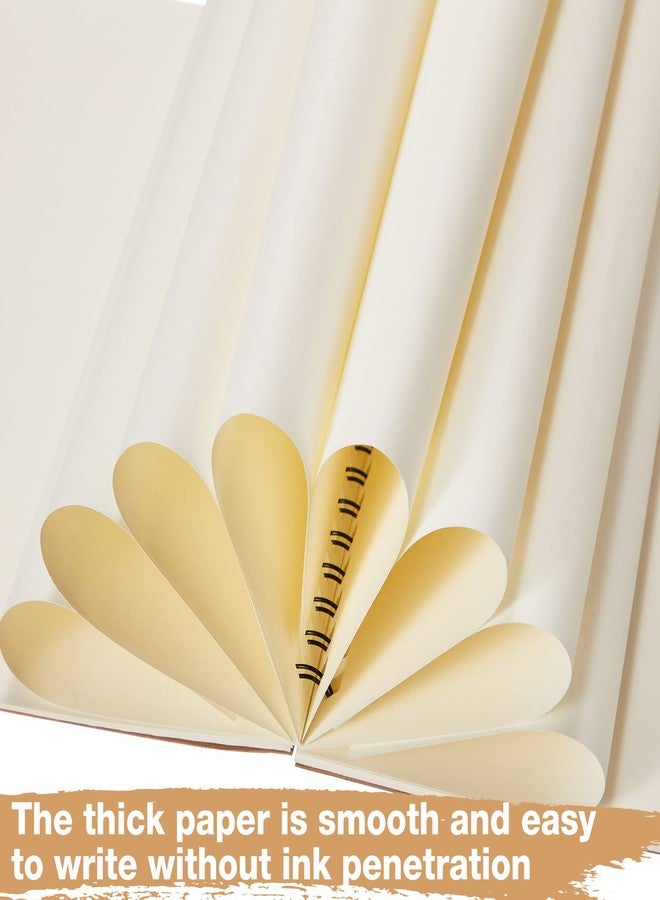 Epakh 20 Pcs Blank Spiral Notebook Unlined Notepad Bulk A5 Soft Cover Sketch Pads Blank Sketchbooks Pad for Drawing Art Back to School Gifts Office Supplies 100 Pages/ 50 Sheets(Black, Light Brown) - Image 3