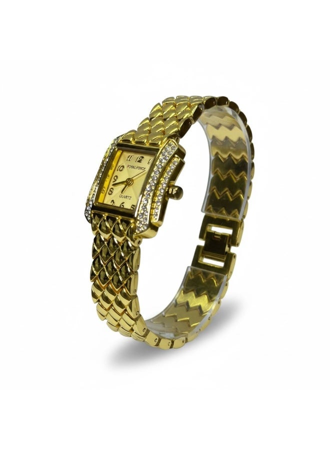 ROYAL FORCE AURELIA LUXE RF2921 Women’s Luxury Watch Gold Stainless Steel Strap Quartz Elegant Dress Wristwatch - Image 3