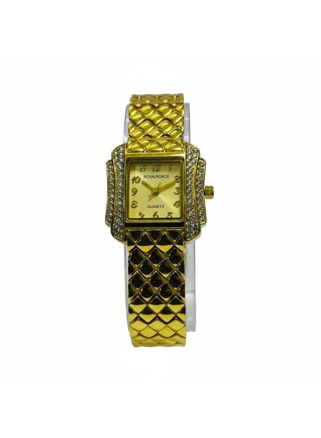 ROYAL FORCE AURELIA LUXE RF2921 Women’s Luxury Watch Gold Stainless Steel Strap Quartz Elegant Dress Wristwatch - Image 2