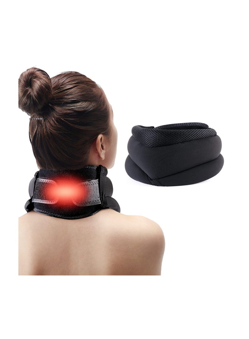 Heated Neck Brace with Graphene Heating Pad for Pressure Relief, Adjustable Soft Foam Cervical Collar for Men and Women (3.5" Depth) for Ultimate Comfort and Support. - Image 1
