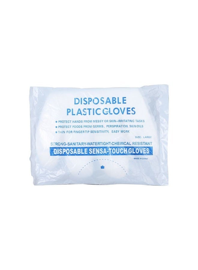 Disposable gloves for hair dyeing and cleaning, transparent plastic gloves (PE gloves) - Image 1