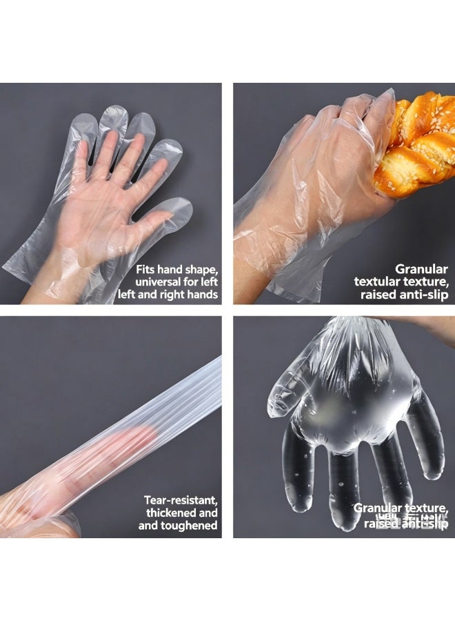 Disposable gloves for hair dyeing and cleaning, transparent plastic gloves (PE gloves) - Image 2