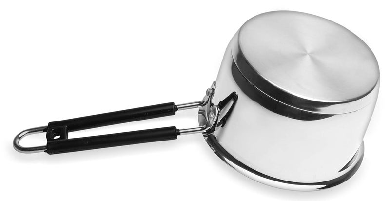 Helicon Helicon Premium Try Ply Bottom Stainless Steel Sauce PanTea Pan_Works on Induction Gas Stove Both SmallDiameter 16CmCapacity 1ltr - Image 2