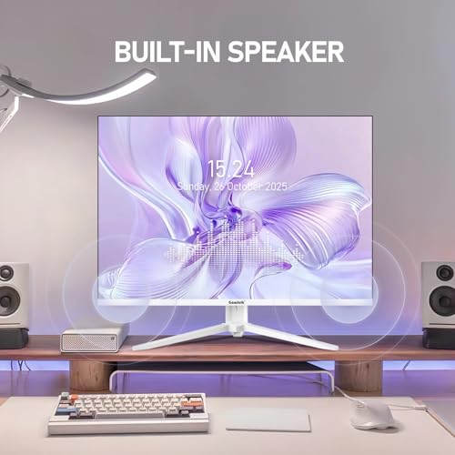 Gawfolk 28 inch UHD 4K Computer Monitor, IPS Ultra HD (3840×2560p) Screen, 3:2, 1.07 Billion Colours, 128% sRGB, Built-in Speakers, 178° Wide Viewing Angle DisplayPort 1.4 & HDMI 2.0, White - Image 4