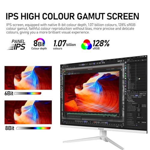 Gawfolk 28 inch UHD 4K Computer Monitor, IPS Ultra HD (3840×2560p) Screen, 3:2, 1.07 Billion Colours, 128% sRGB, Built-in Speakers, 178° Wide Viewing Angle DisplayPort 1.4 & HDMI 2.0, White - Image 3