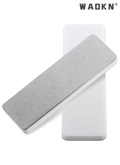 WAOKN 2 Pcs Mini Pocket Rectangular Sharpener Knife Stone Mini Double-sided Diamond Ceramic Sharpener Sharpening Knife Stone Tools for Scissors Knives Outdoor Kitchen Sharpen Tools  - Image 1