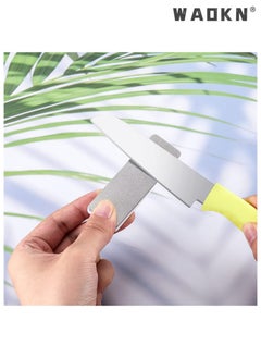 WAOKN 2 Pcs Mini Pocket Rectangular Sharpener Knife Stone Mini Double-sided Diamond Ceramic Sharpener Sharpening Knife Stone Tools for Scissors Knives Outdoor Kitchen Sharpen Tools  - Image 5
