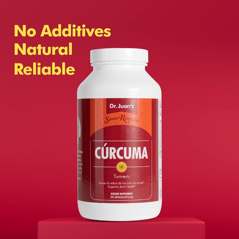 Santo Remedio Turmeric Supports Joint Health and Healthy Inflammatory Response to Exercise Gluten Free Vegetarian Lactose Free No Artificial Flavors 270 Capsules 90 Servings - Image 5