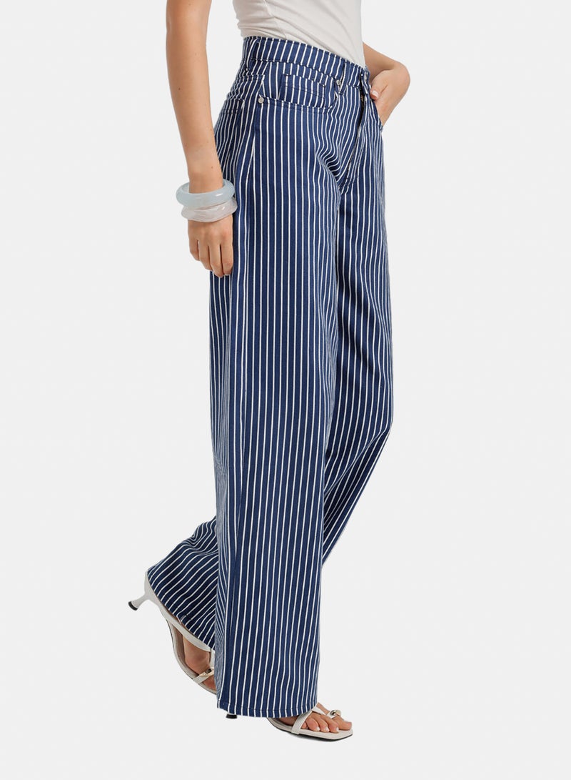 Carina Striped Straight Pants - Image 2