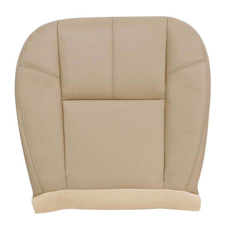 Priprilod Tan Leather Driver or Passenger Side Bottom Replacement Seat Cover Compatible with Chevy Silverado Sierra Tahoe Suburban Avalanche Yukon XL 2007 2008 2009 2010 2011 2012 2013 2014