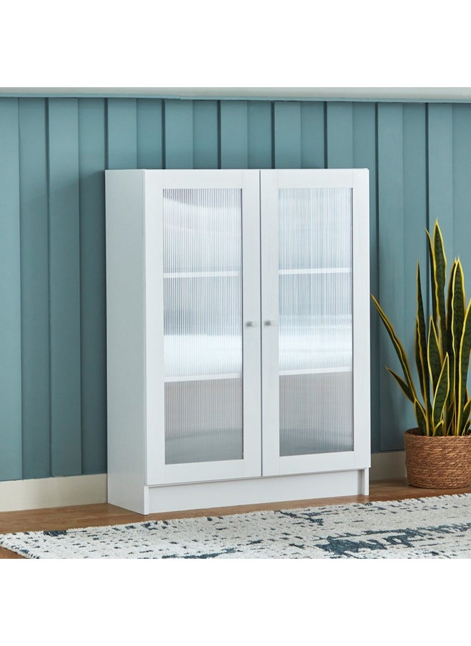 Home Box - Frankfurt 3-Tier Multipurpose Storage Unit With 2 Acrylic Doors 80 x 106 x 29.5 cm - Image 1