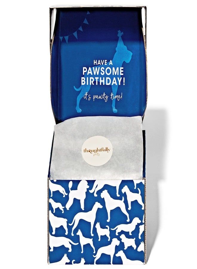 Thoughtfully Pets, Blue Dog Happy Birthday Mini Cookie Cake, Blue, Peanut Butter Flavored, Hand Decorated Hollow Biscuit Cake for All Dog Breeds - Image 5