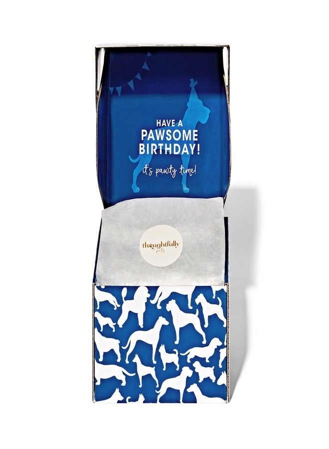 Thoughtfully Pets, Blue Dog Happy Birthday Mini Cookie Cake, Blue, Peanut Butter Flavored, Hand Decorated Hollow Biscuit Cake for All Dog Breeds - Image 4