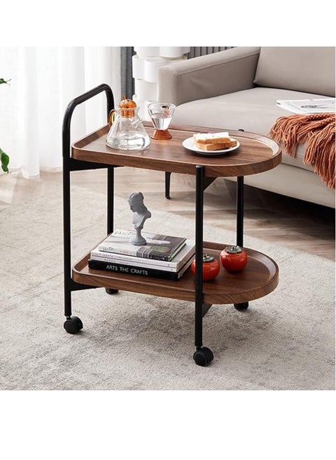 A unique wooden multi-use mobile dining table, size 50*52 cm