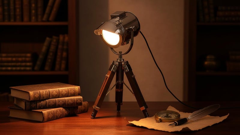 THOR INSTRUMENTS Thor Vintage Designers Spotlight Table Lamp Tripod lamp Home Decor Rustic Vintage Home Decor Gifts - Image 3