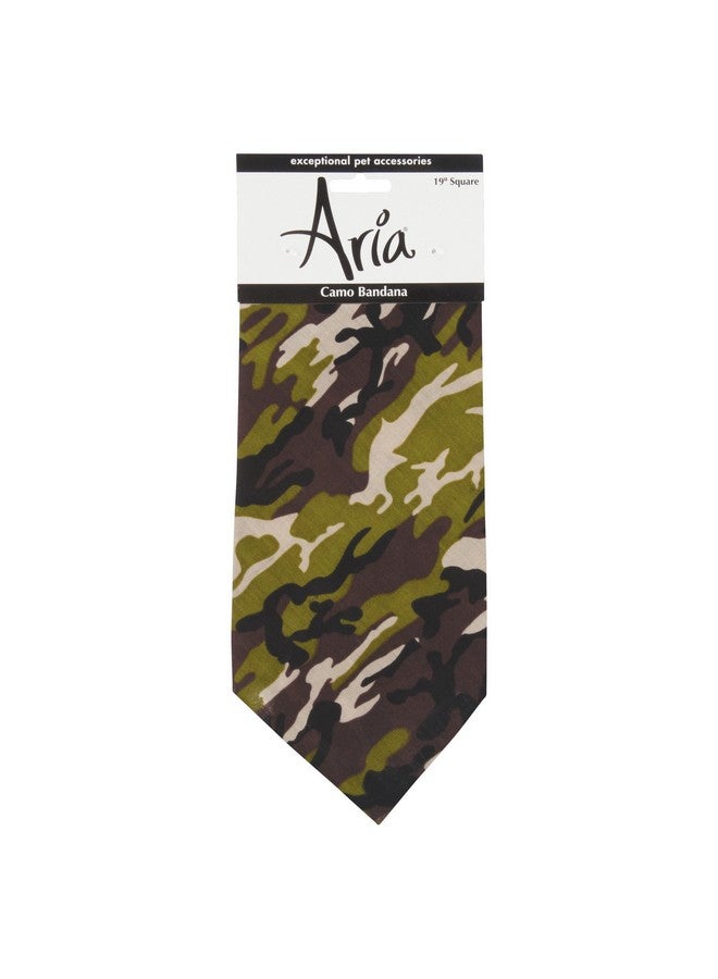 Aria Camouflage Dog Bandana, Green Camo - Image 1