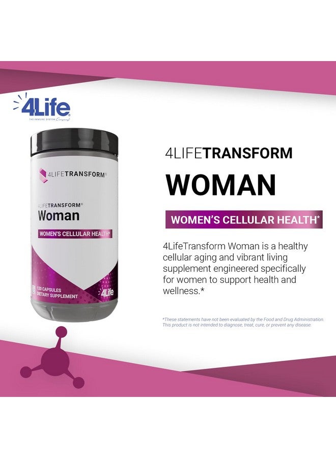 4life 4Life Transform Woman - Women's Supplement with Velvet Bean & Evening Primrose Extracts - Healthy Skin & Well-Being - 120 Vegetable-Derived Capsules - Image 3