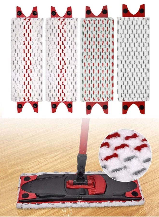 ZVEV 4 Pack Microfibre Refill Pad Compatible with Vileda Ultramax Mop Microfiber Refill - Image 1