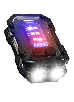 Small Powerful Flashlight, LED Small Powerful EDC Flashlight, with Red Blue Flash Light, USB C Rechargeable Portable Keychain Flashlights for Camping Hiking Emergency