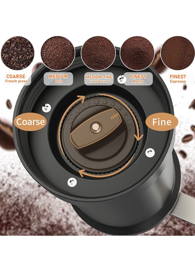 HOMESTAR Manual Coffee Grinder Portable Bean Coarseness Adjustable Hand-ground Washable Espresso V60 Drip French Press Perfect for Home Camping Travel - Image 4