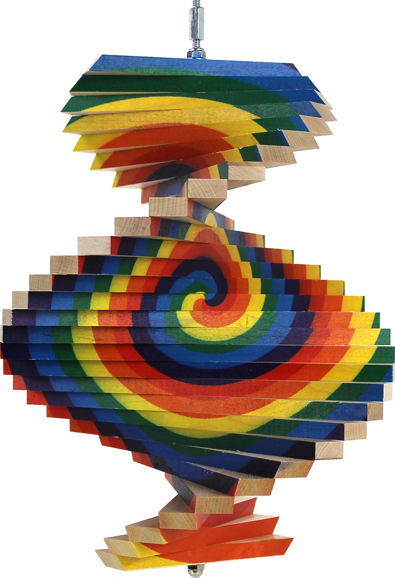 Maple Landmark Spiral Wood Wind Spinner  Made in USA 