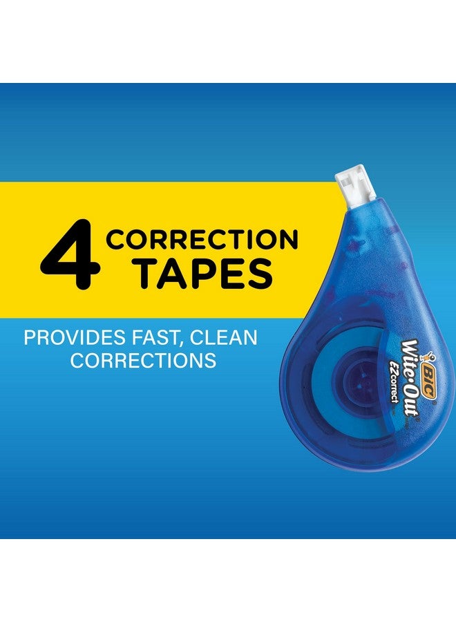 بيك شريط تصحيح Ez Correct من White-Out، بطول 39.3 قدمًا، عبوة مكونة من 4 قطع من شريط التصحيح الأبيض، سريع ونظيف وسهل الاستخدام ومقاوم للتمزق - Image 3