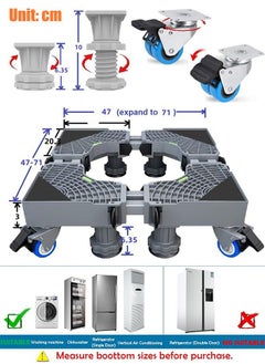 Occuwzz Mobile Base Washing Machine Base Stand Adjustable Mobile Base with 4 Locking Wheels  - Image 3