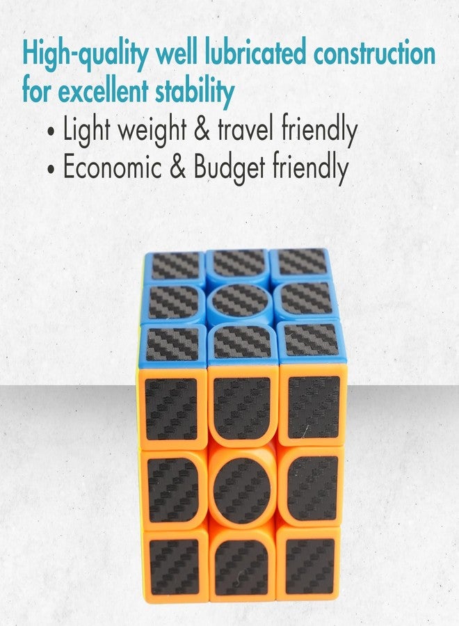 aCADZO 3x3 CarbonSticker Easy Turning and Smooth Play Durable Rubic Cube Toys for Kids and Adults - Image 4