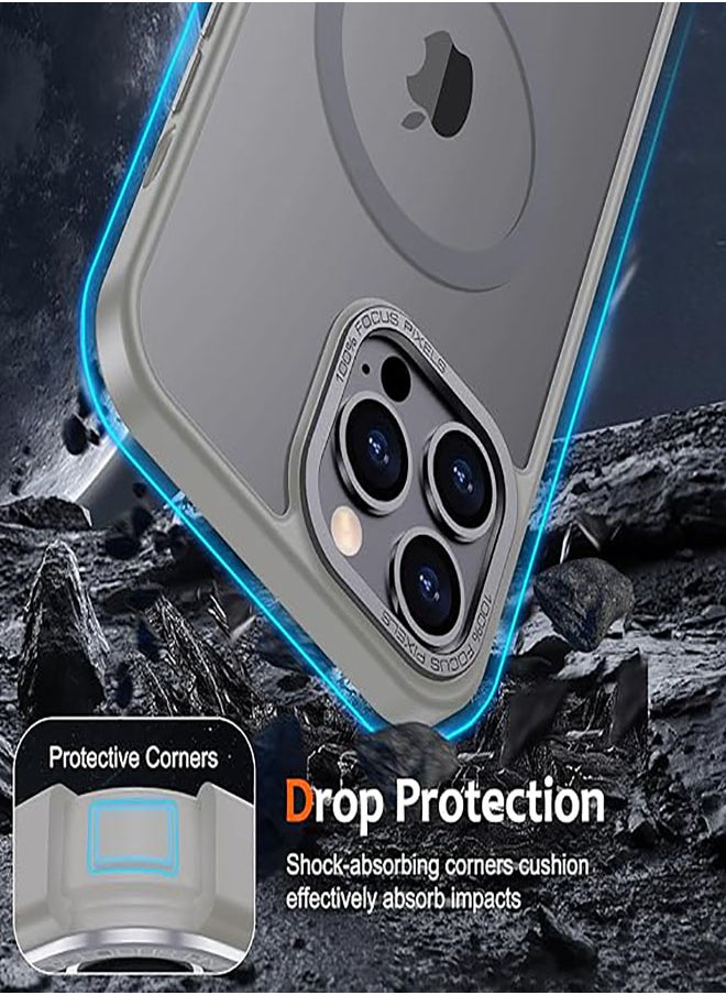 Generic - Case BENTOBEN Magnetic Iphone 12 Pro Max, Compatible with Wireless Charger and Magsafe Card Wallet, Simple Clear Shockproof Drop Resistant Anti-Fingerprint Case Compatible with Iphone 12 Pro Max - Grey - Image 1