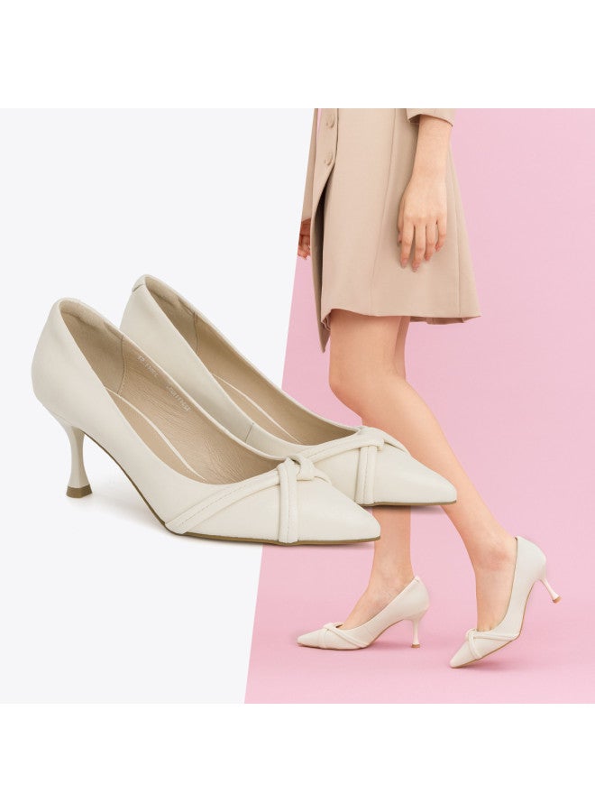 AOKANG Pointed Toe Women's Single Shoes, Spring Fashion Versatile Simple And Elegant Cross Strap Design Fashion Single Shoes For Women - Image 2