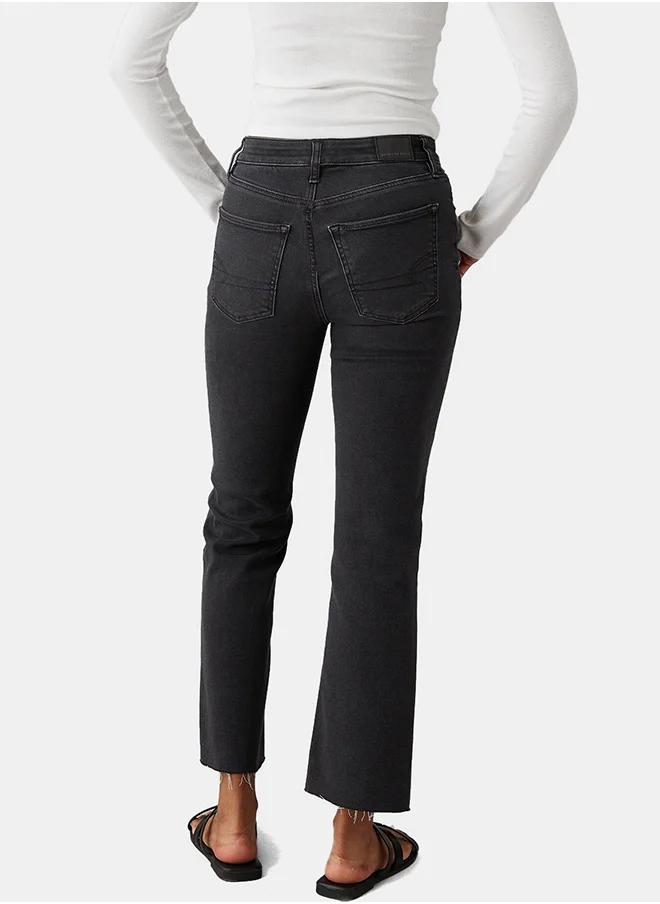 امريكان ايجل AE Next Level High-Waisted Kick Bootcut Crop Jean