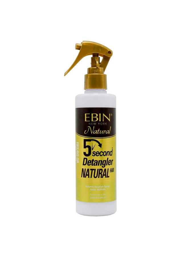 EBIN NEW YORK 5 Second Detangler - Infused With Moroccan Argan Oil | Instant Moisture | Lightweight Conditioning | Softening And Smoothing | Natural Curls, Coils And Waves | Natural Hair 8.5 Oz / 250Ml  - Image 1