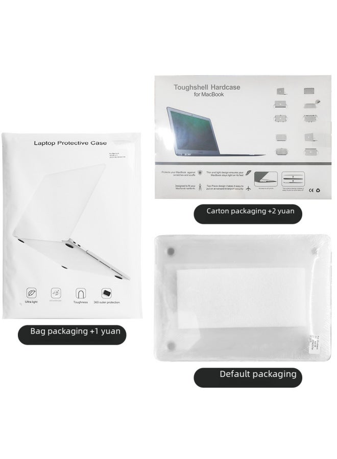 For M2 Apple Notebook Protective Case Ultra-thin Mac Case M2 Computer Protective Case-Color:Double-sided Fiber Shell-transparent Black-Applicable Model:(Plane) M2 2022 Pro13(A2338)  - Image 5