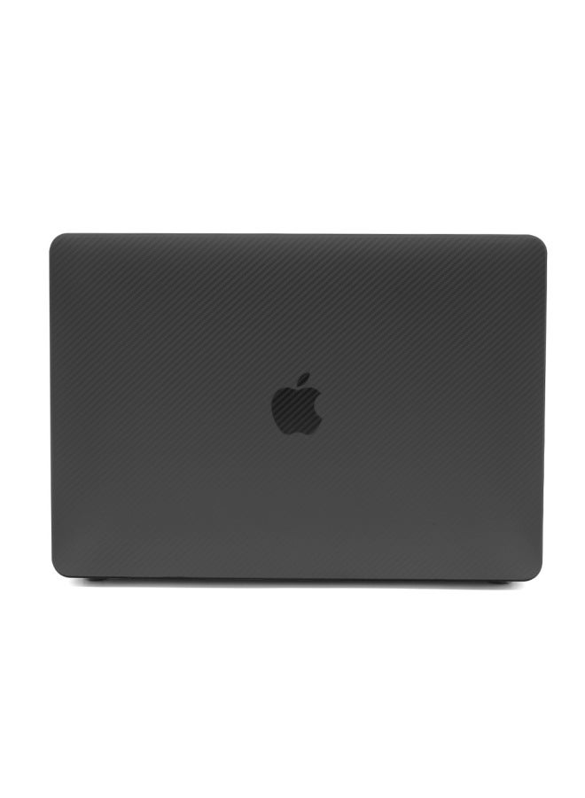 For M2 Apple Notebook Protective Case Ultra-thin Mac Case M2 Computer Protective Case-Color:Double-sided Fiber Shell-transparent Black-Applicable Model:(Plane) M2 2022 Pro13(A2338)  - Image 1