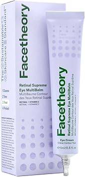 Facetheory Retinal Supreme Eye MultiBalm Advanced Firming Brightening Smoothing for All Eye Area Targets Wrinkles Dark Circles Aging Retinoid Vitamin C Hyaluronic Acid Squalane - Image 1
