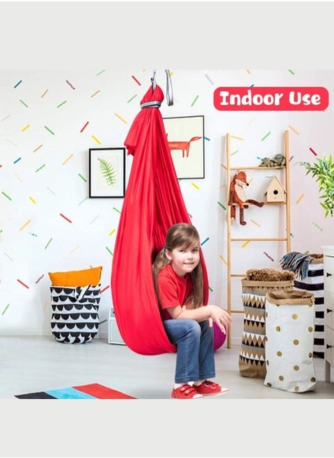 Kids Swing, Sensory Compression Swing, for Kids with Special Needs - A Therapeutic and Calming Solution for Sensory Processing Disorder, Color Red