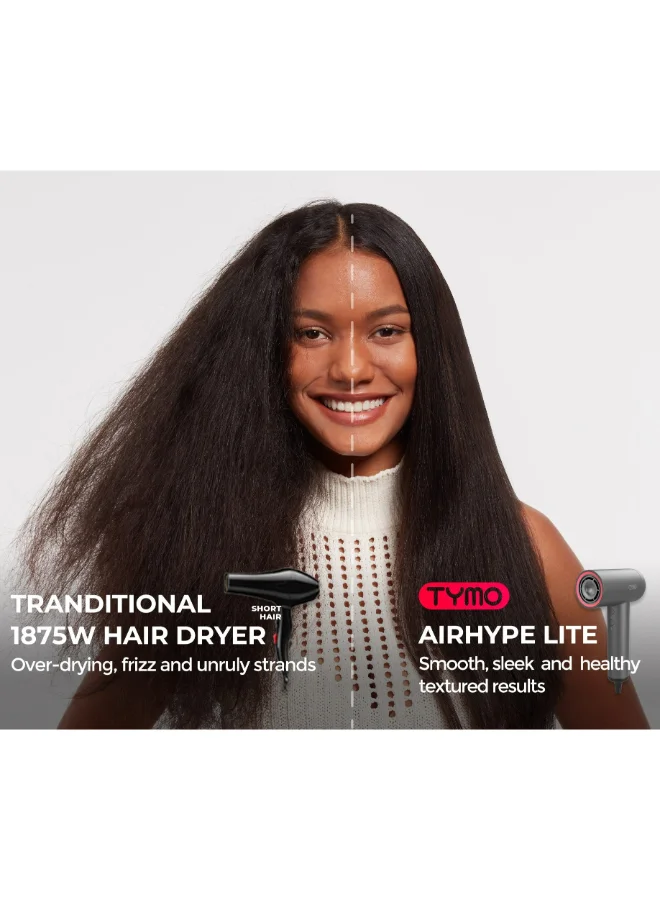 TYMO Airhype Lite High-Speed Hair Dryer 3 Nozzles 240V - Silver