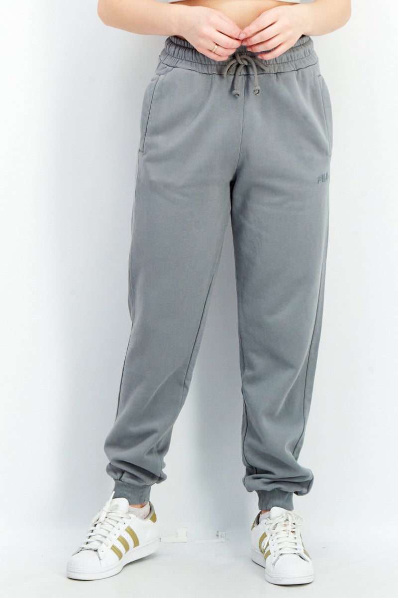 FILA سروال رياضي نسائي مناسب بسحاب، رمادي - Image 1