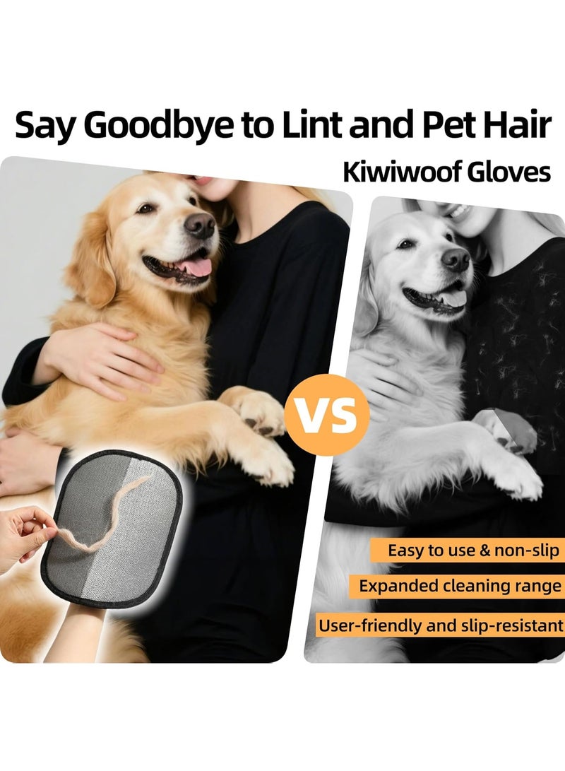 Loxira 2Pcs Electrostatic Pet Hair Removal Gloves for Cats & Dogs,2025 New Upgraded Reusable Quick De-Shedding Grooming Gloves,Animal Fur Remover Tool for Couch,Carpet,Furniture,Car Seat,Clothing,Curtain - Image 2