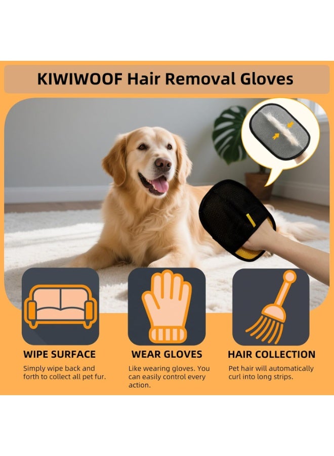 Loxira 2Pcs Electrostatic Pet Hair Removal Gloves for Cats & Dogs,2025 New Upgraded Reusable Quick De-Shedding Grooming Gloves,Animal Fur Remover Tool for Couch,Carpet,Furniture,Car Seat,Clothing,Curtain - Image 4