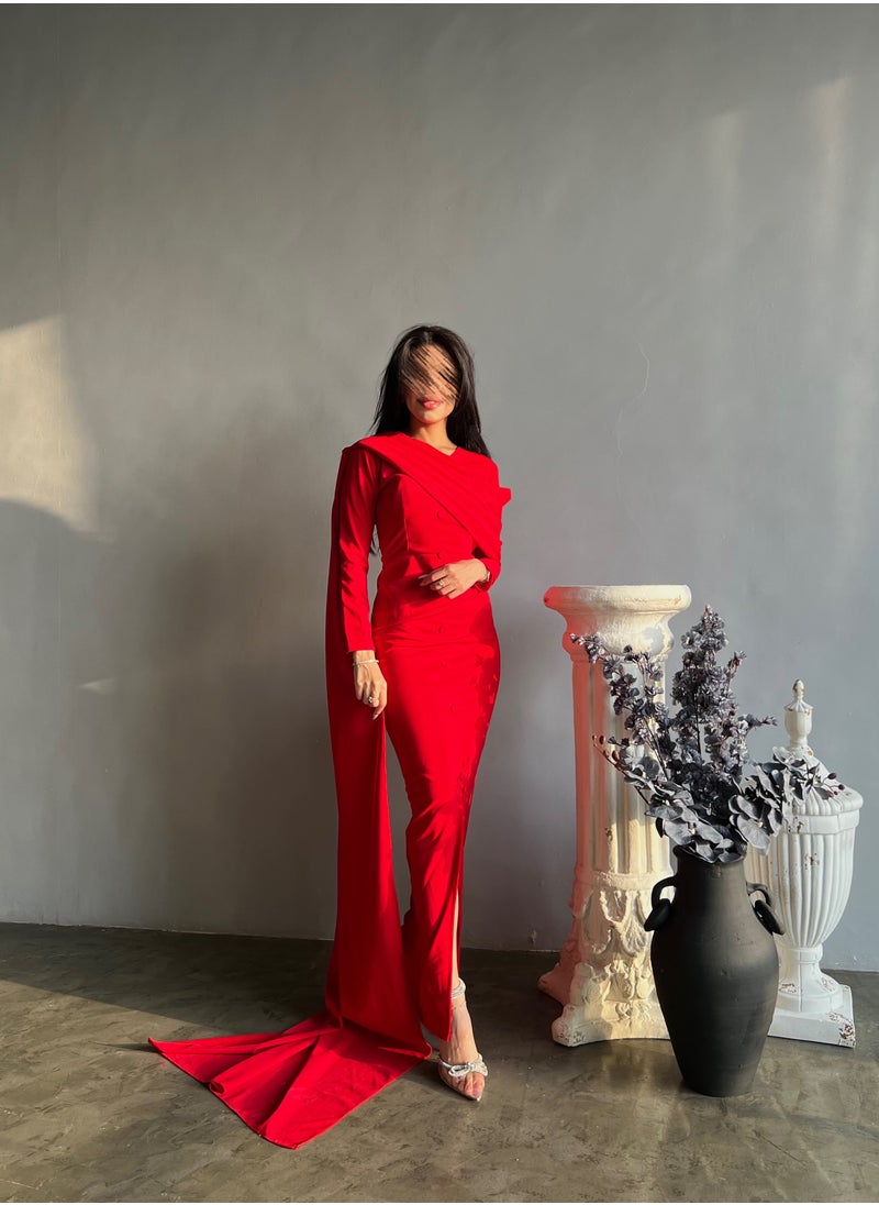 aan - Stunning and elegant red dress - Image 1