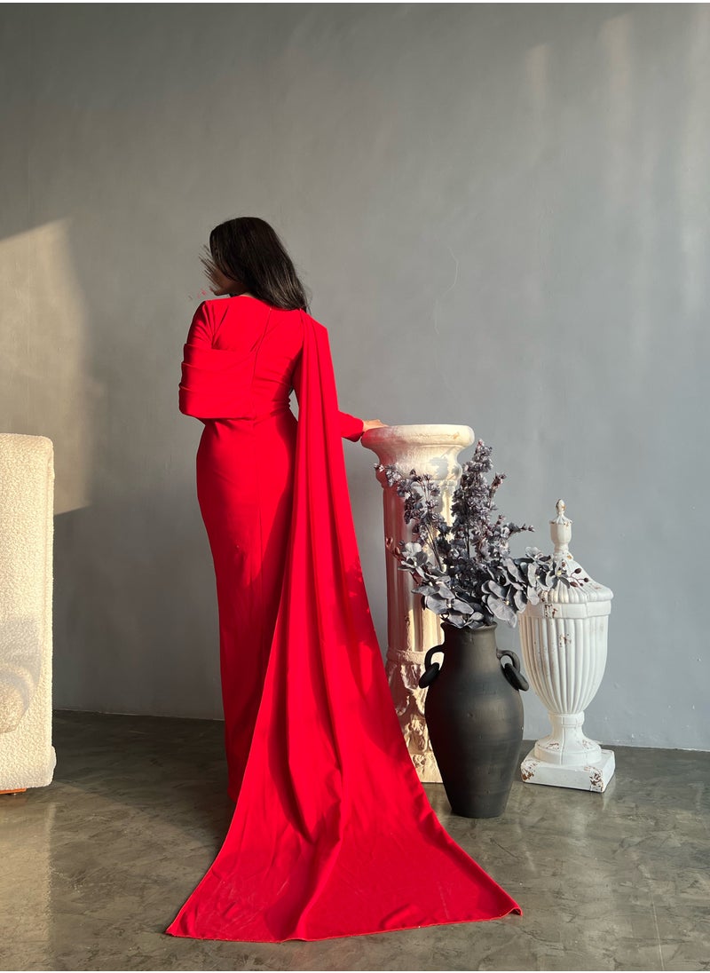aan - Stunning and elegant red dress - Image 1