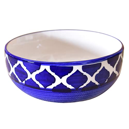 Kunhar Ceramic Serving Bowls (Blue Umrao, 1500 ml) - 1 Piece - Image 1