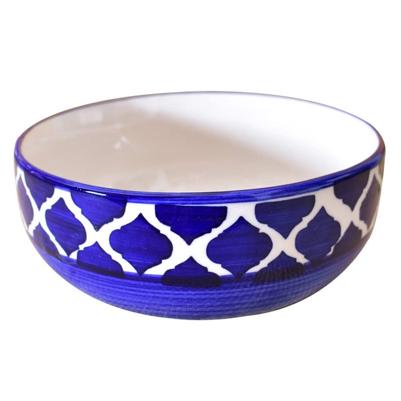 Kunhar Ceramic Serving Bowls (Blue Umrao, 1500 ml) - 1 Piece - Image 4