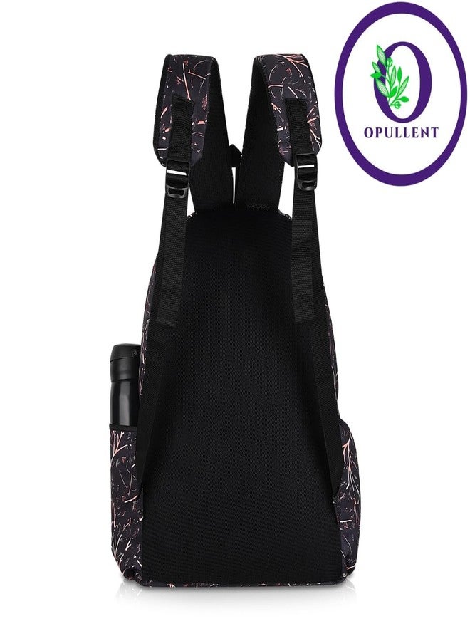 OPULLENT Girls Backpack with Design, Water Bottle Holder, Multiple Pockets For Kids, Boys, Girls, Men And Women | Best Bags For Everyday Use(Pack Of-1) (Floral Pattern) - Image 2