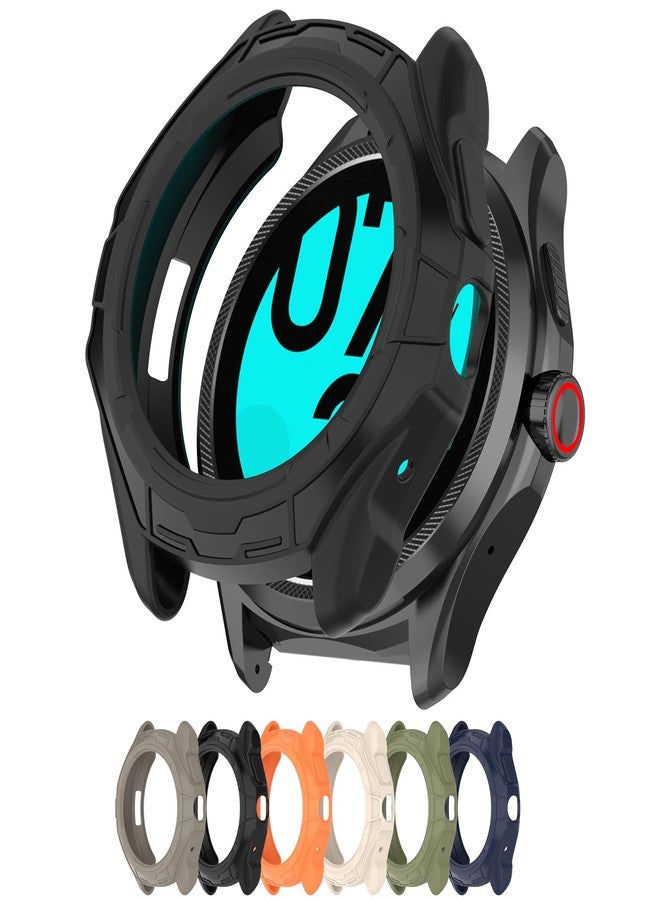 AWADUO Compatible with Ticwatch Pro 5 Protective Case Cover, Smartwatch TPU Protective Case Cover Shell Soft and Durable Watch Accessories(Black) - Image 1