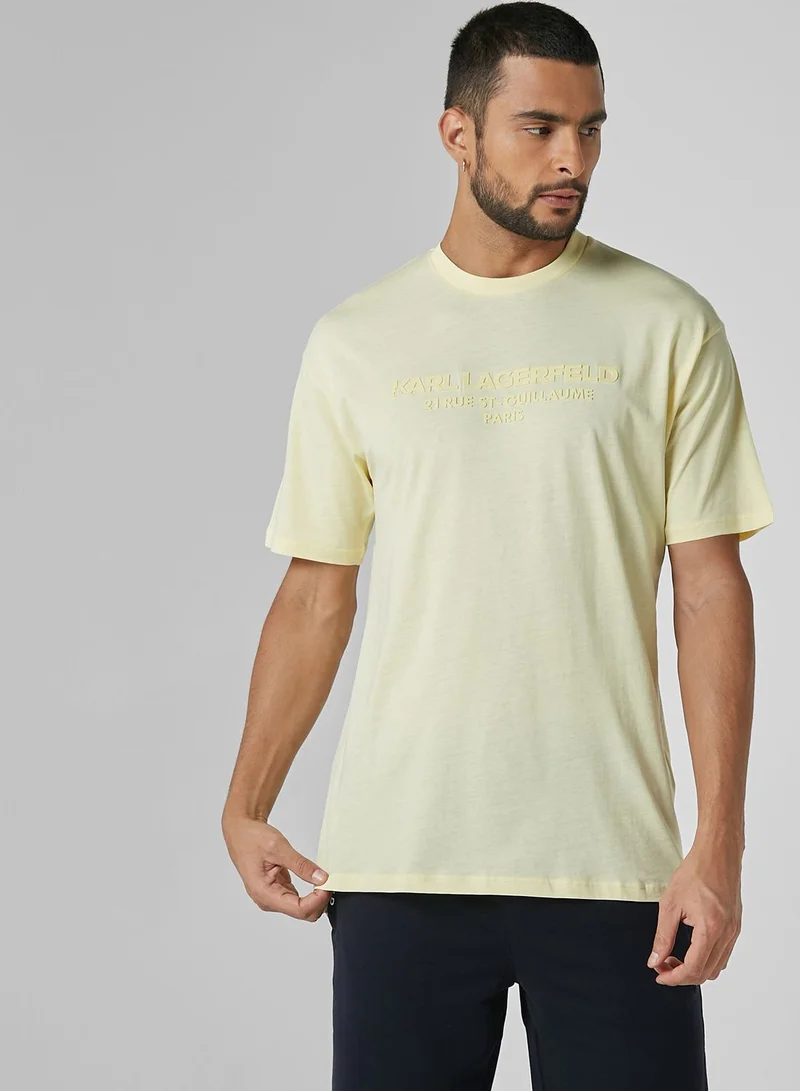 Karl Lagerfeld Logo Crew Neck T-Shirt