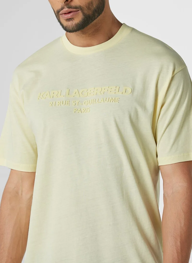 Karl Lagerfeld Logo Crew Neck T-Shirt