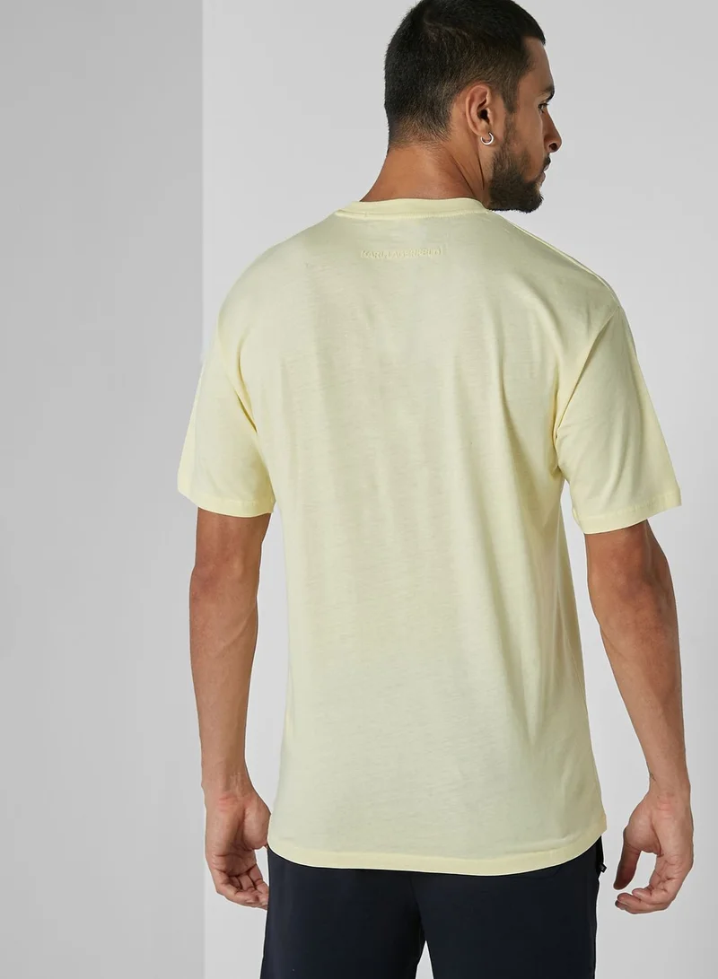 Karl Lagerfeld Logo Crew Neck T-Shirt
