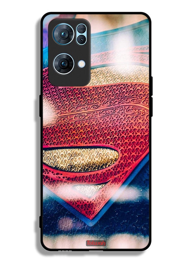Tolwak - Oppo Reno7 Pro 5G Protective Case Cover Superman Logo - Image 1